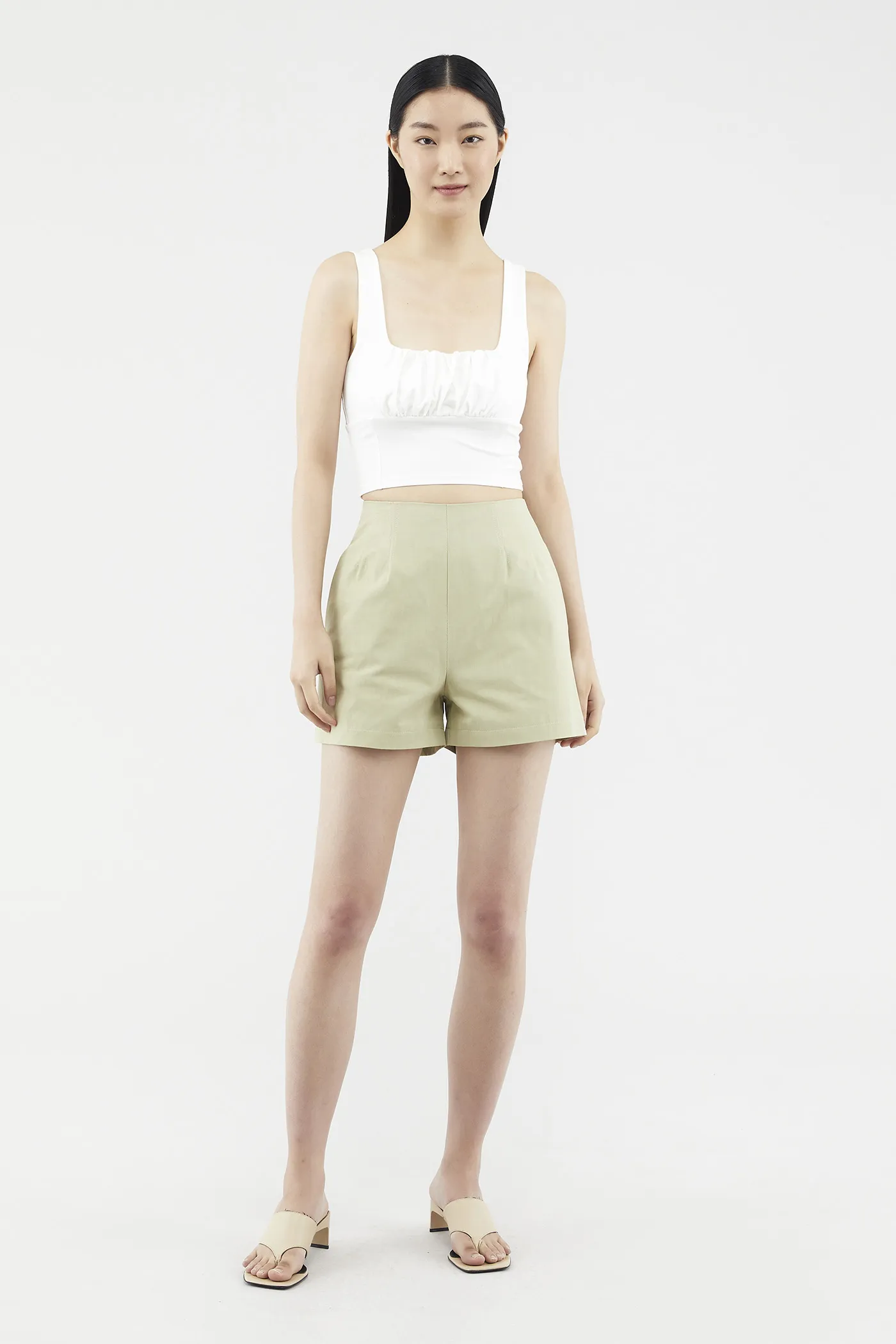 Caryse Flat-front Shorts