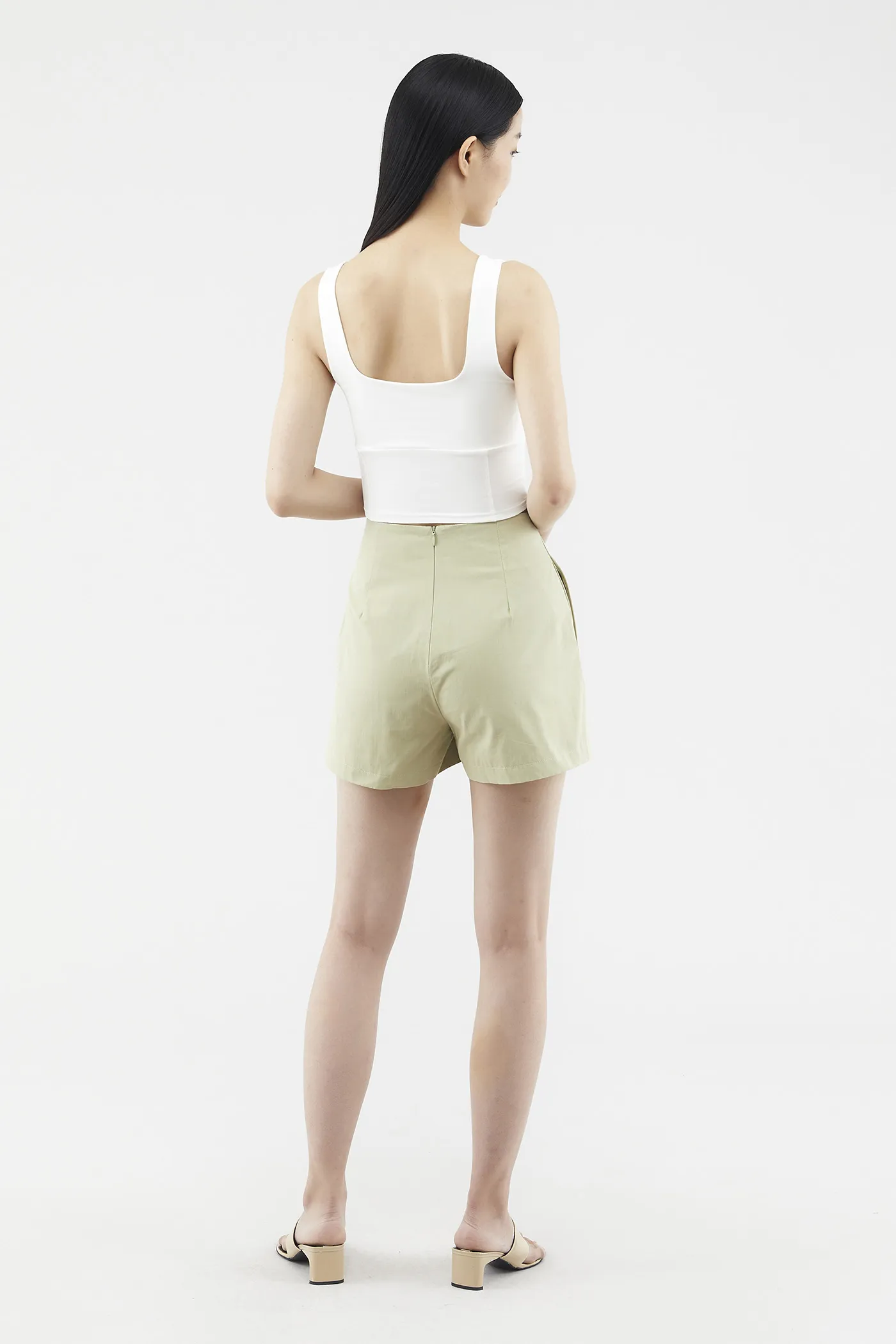 Caryse Flat-front Shorts