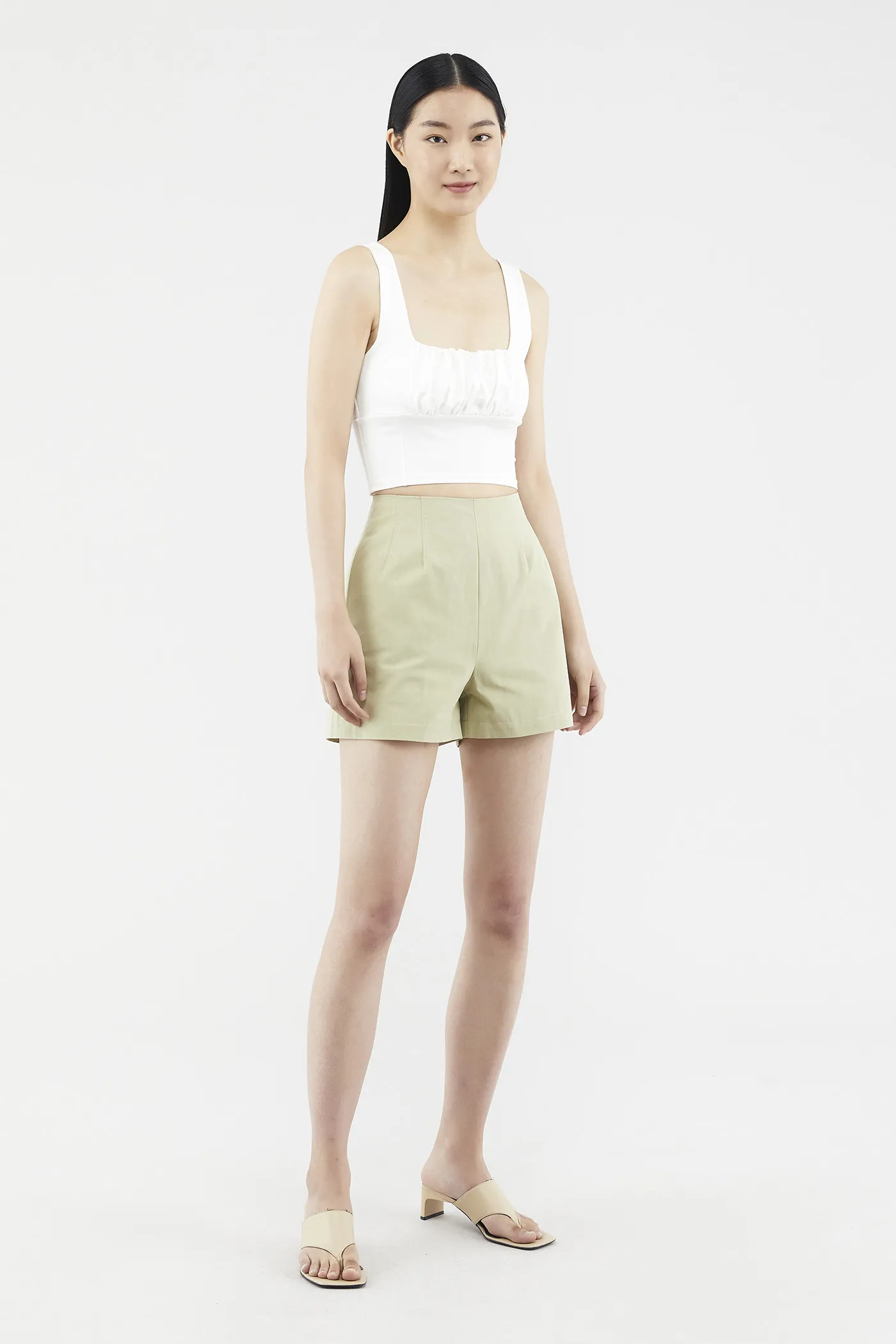 Caryse Flat-front Shorts