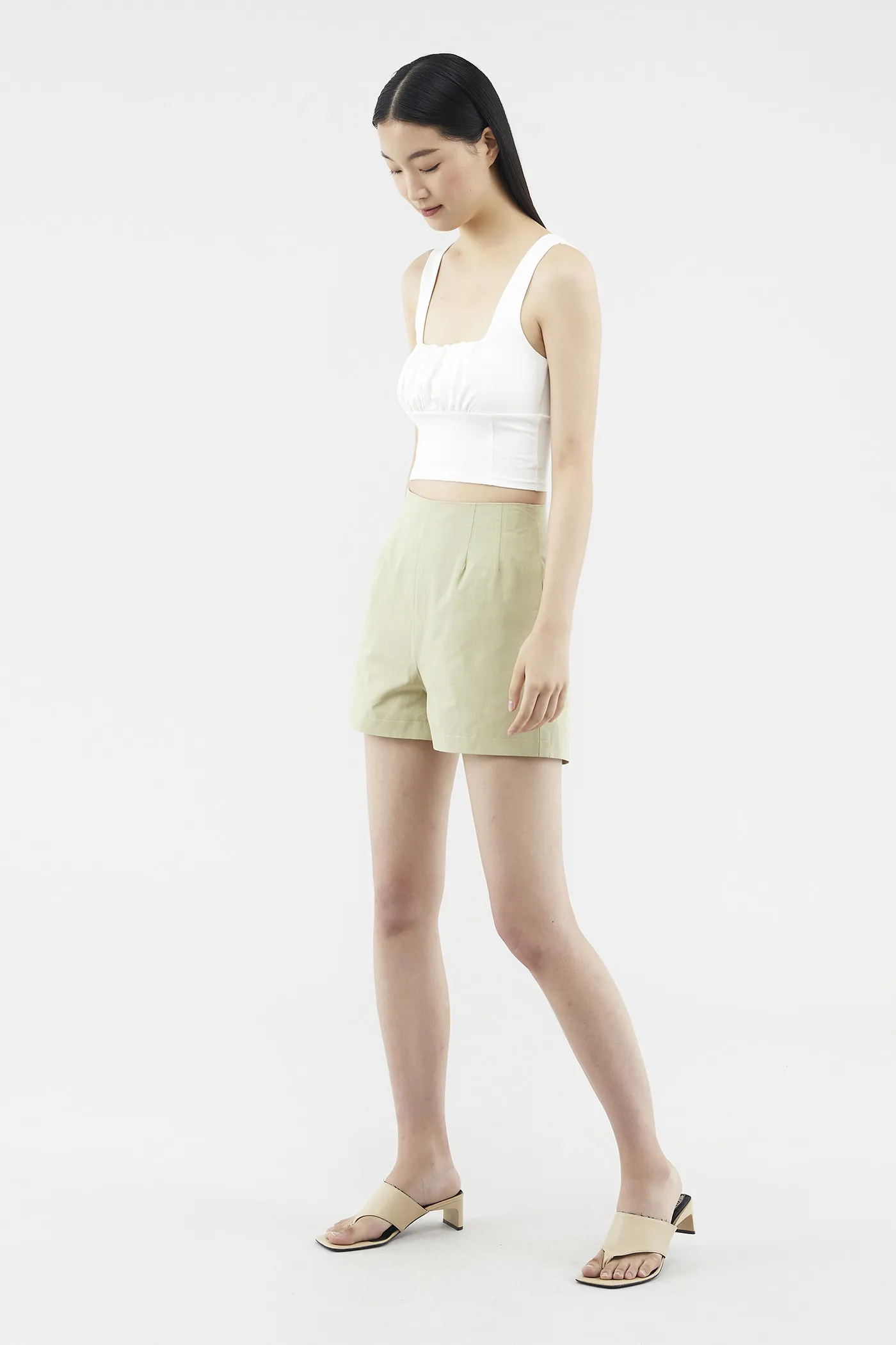 Caryse Flat-front Shorts