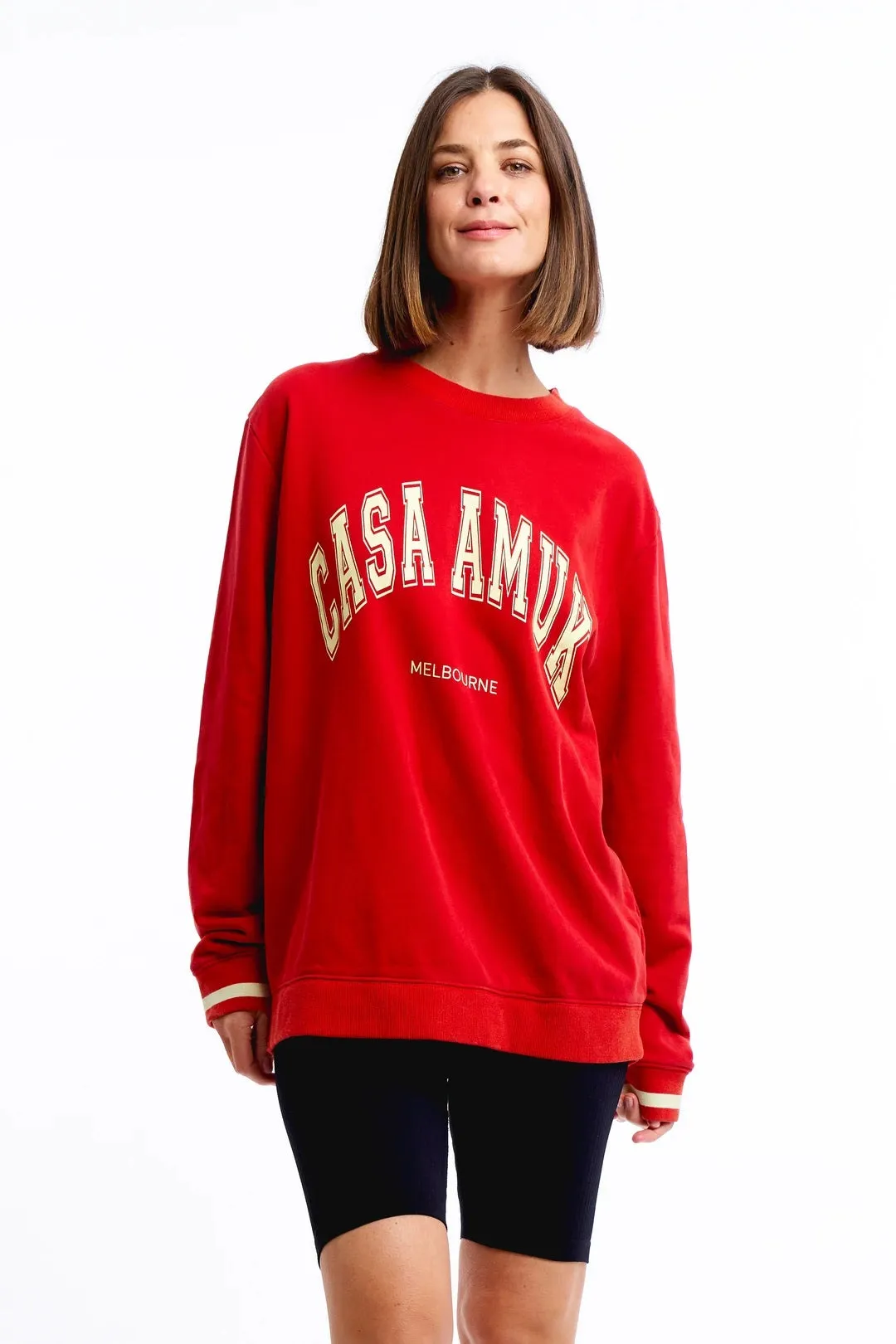 Casa Amuk Red Vintage Jumper for Women, Limited Edition