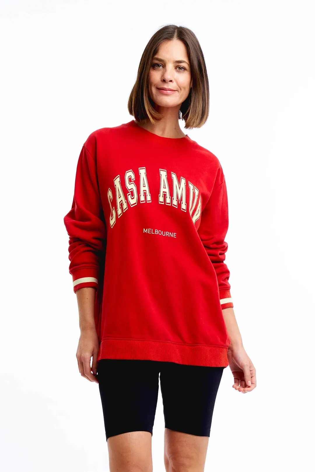 Casa Amuk Red Vintage Jumper for Women, Limited Edition