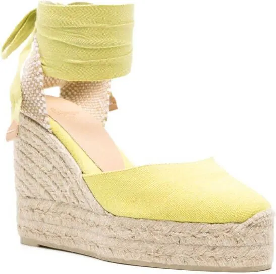 Castañer Carina 110mm wedge espadrilles Green