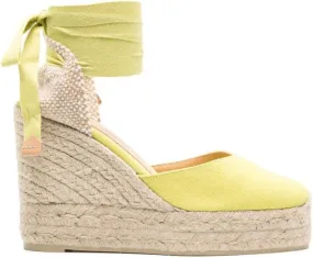 Castañer Carina 110mm wedge espadrilles Green