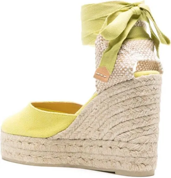 Castañer Carina 110mm wedge espadrilles Green