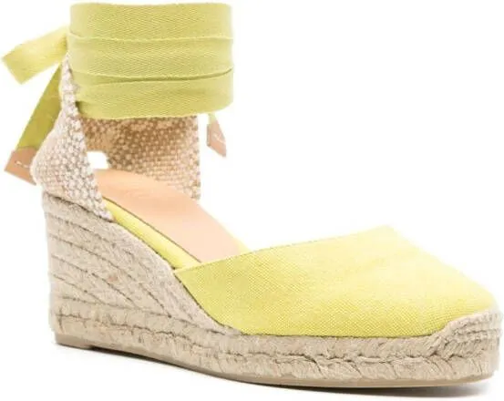 Castañer Carina 70mm wedge espadrilles Green