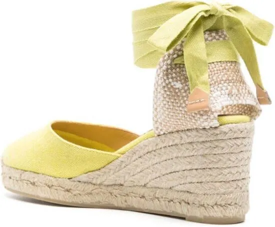 Castañer Carina 70mm wedge espadrilles Green