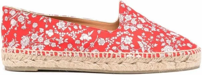 Castañer Joana floral-print espadrilles Red