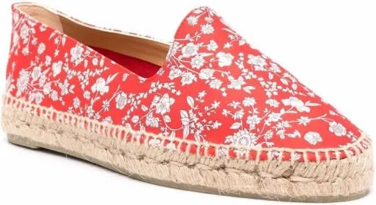 Castañer Joana floral-print espadrilles Red