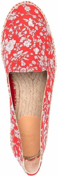 Castañer Joana floral-print espadrilles Red