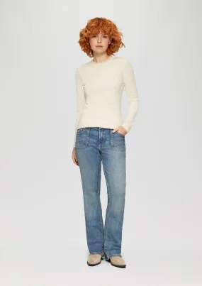 Catie jeans / slim fit / mid rise / bootcut leg / patch pockets