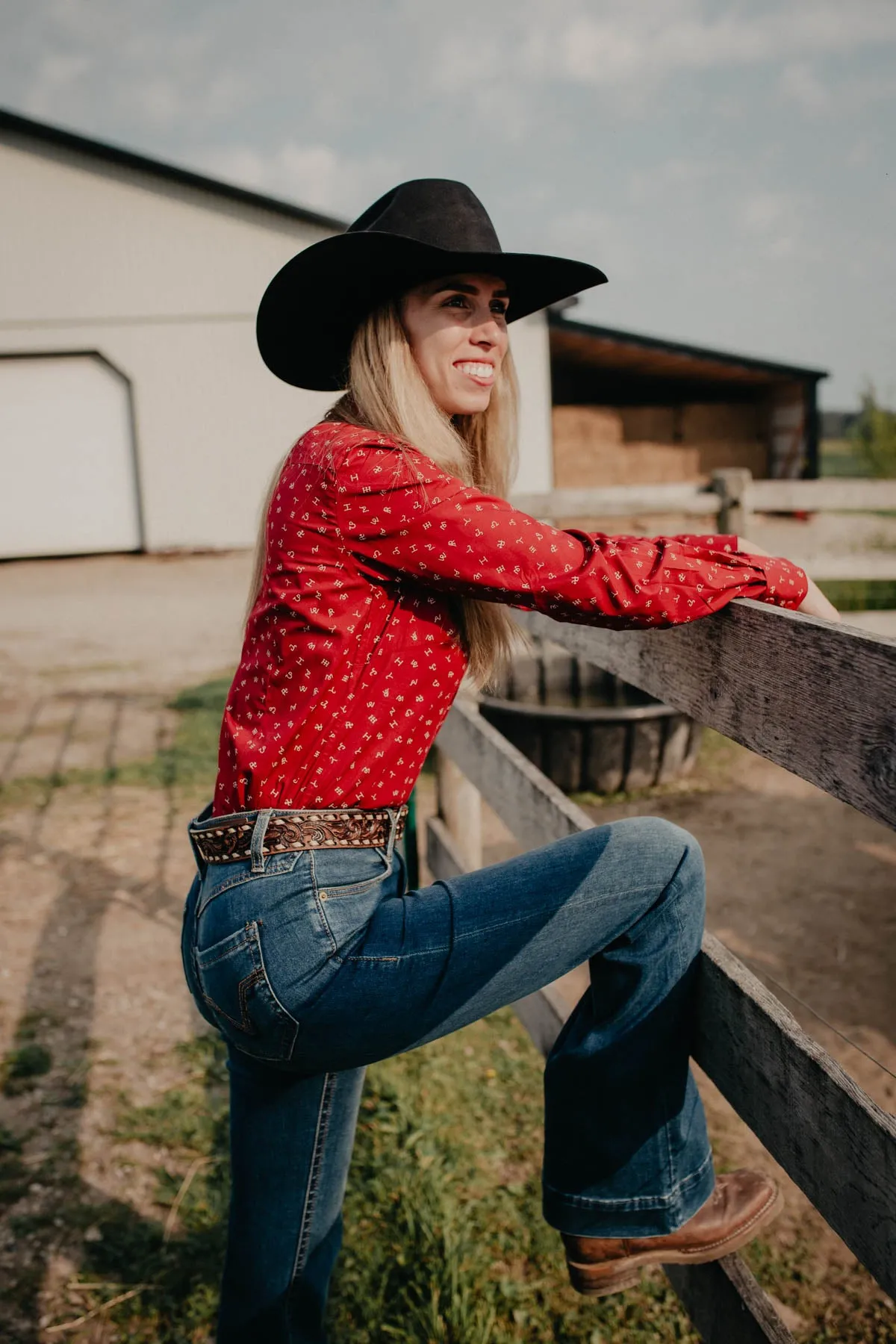 'Cattle Baron' Ariat Womens' Cattle Brands Kirby Shirt (XXL Only )