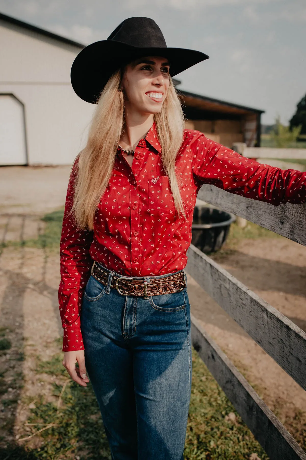 'Cattle Baron' Ariat Womens' Cattle Brands Kirby Shirt (XXL Only )