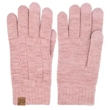 C.C Weaving Texture Knit Solid Winter Glove