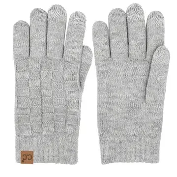 C.C Weaving Texture Knit Solid Winter Glove