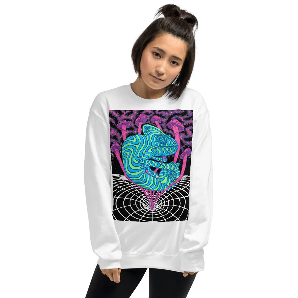 Colorful Shrooms Vortex Graphic Sweatshirt