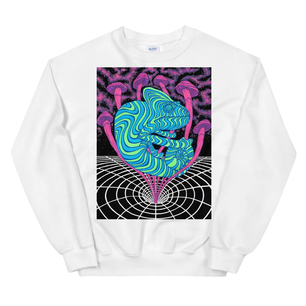 Colorful Shrooms Vortex Graphic Sweatshirt