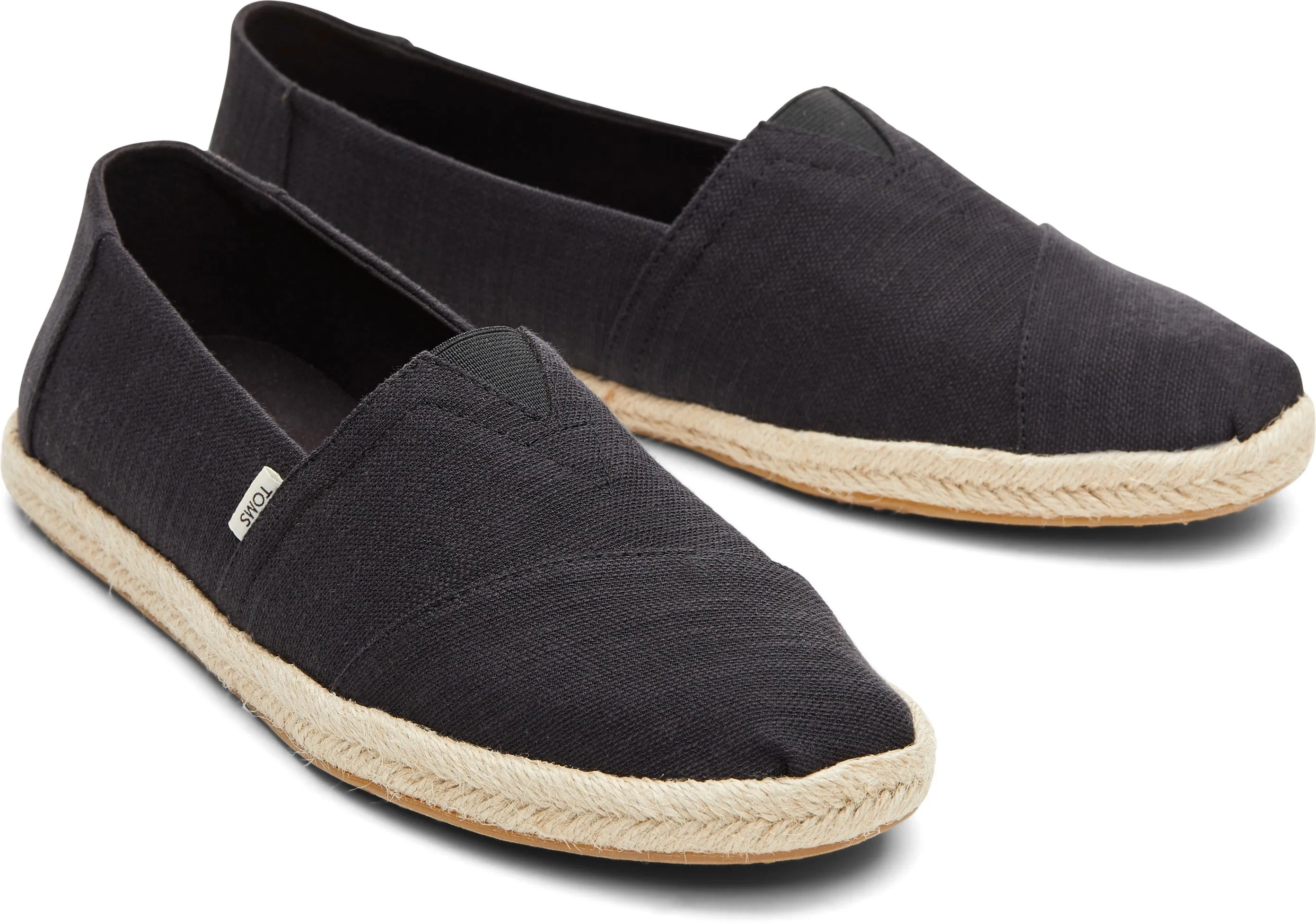 Charcoal Black Vegan Canvas Espadrilles