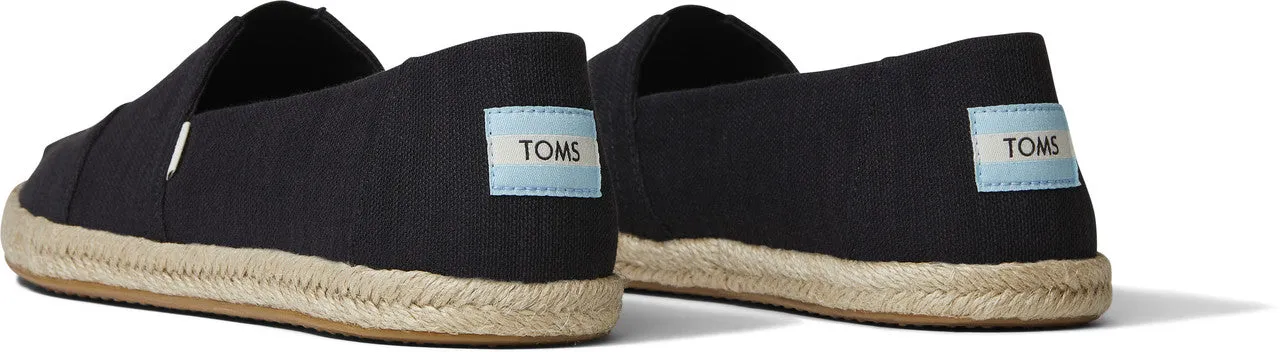 Charcoal Black Vegan Canvas Espadrilles