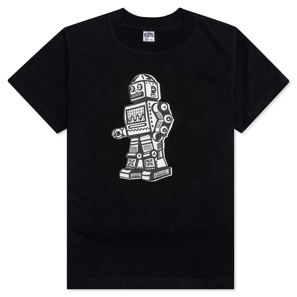 Children's Black Robot Short-Sleeve Knit.