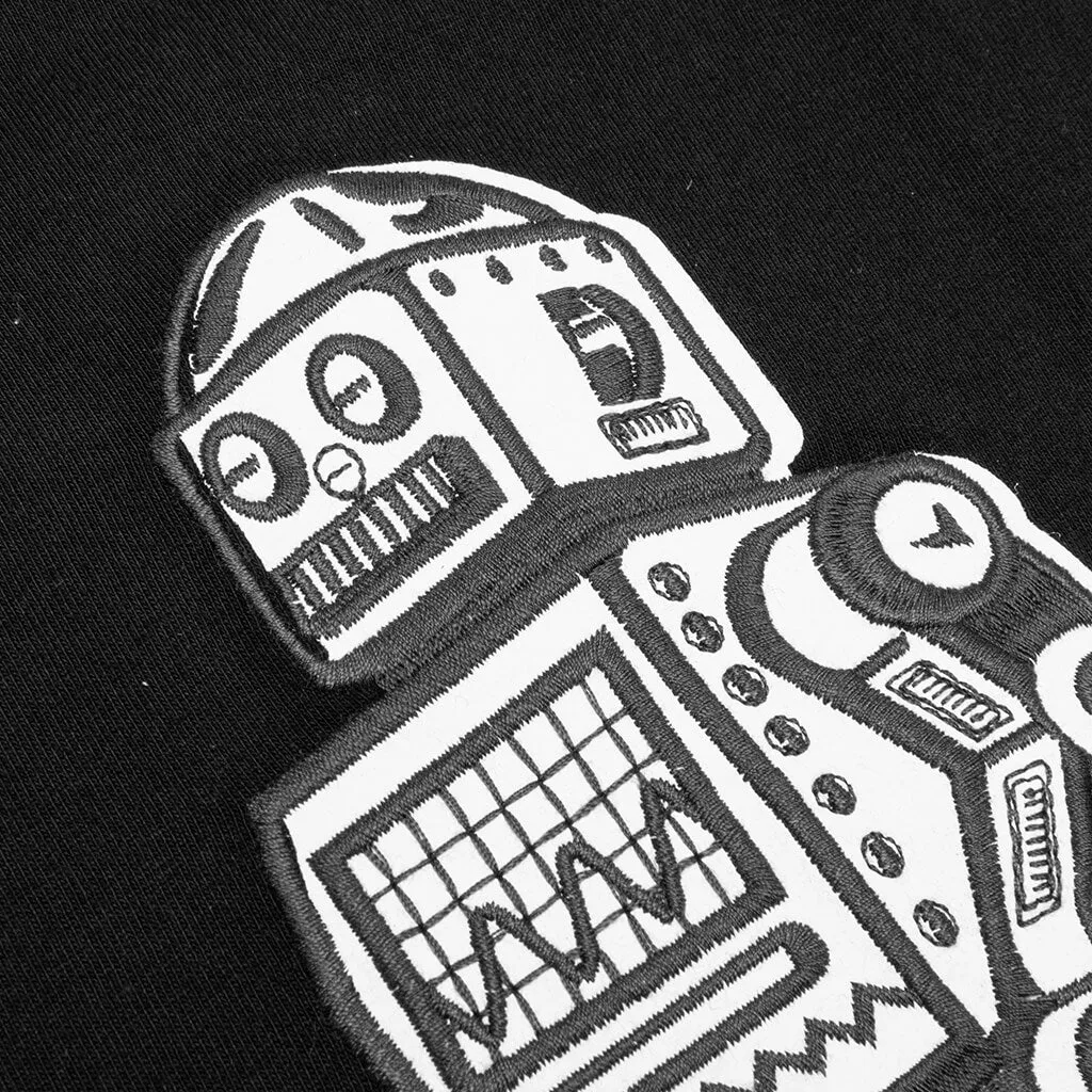 Children's Black Robot Short-Sleeve Knit.