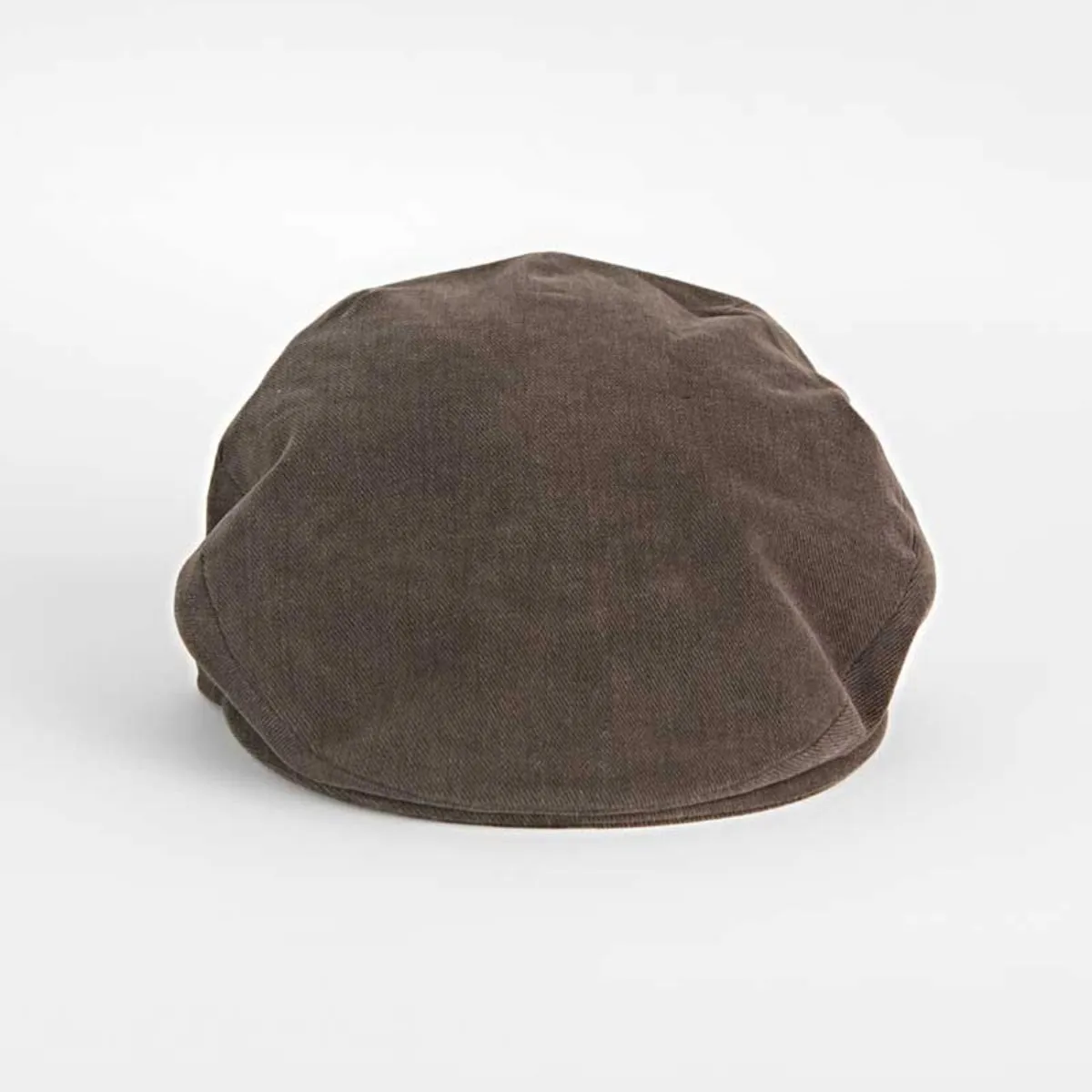 Chocolate Brown Cotton Flat Cap