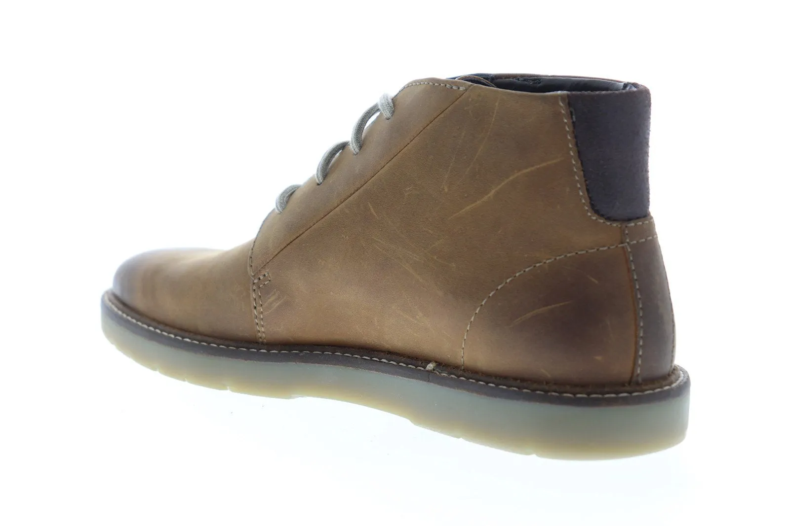 Clarks Grandin Mid Brown Leather Chukkas Boots