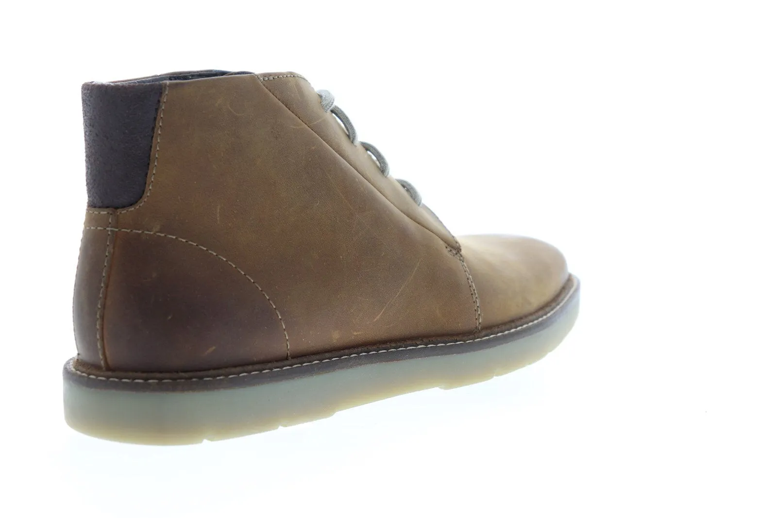 Clarks Grandin Mid Brown Leather Chukkas Boots