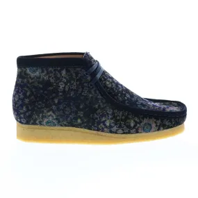 Clarks Men's Blue Suede Wallabee Boot Chukkas Lace Up Boots