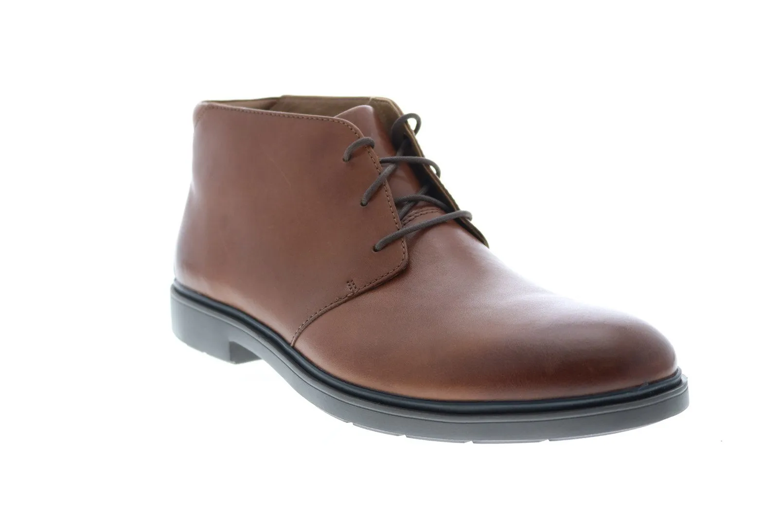 Clarks Men's Brown Leather Lace Up Chukka Boots - Clarks Un Tailor Mid