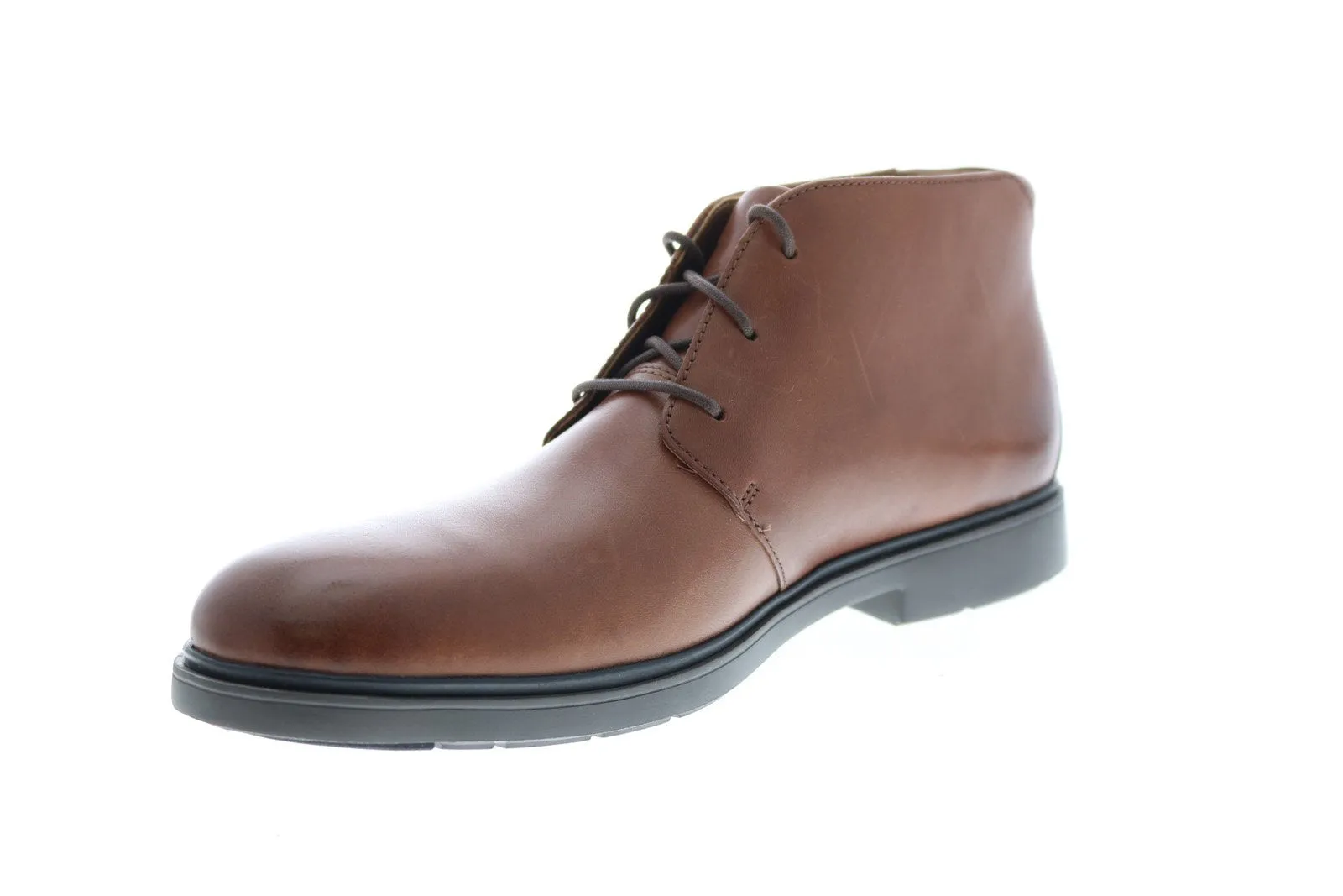 Clarks Men's Brown Leather Lace Up Chukka Boots - Clarks Un Tailor Mid