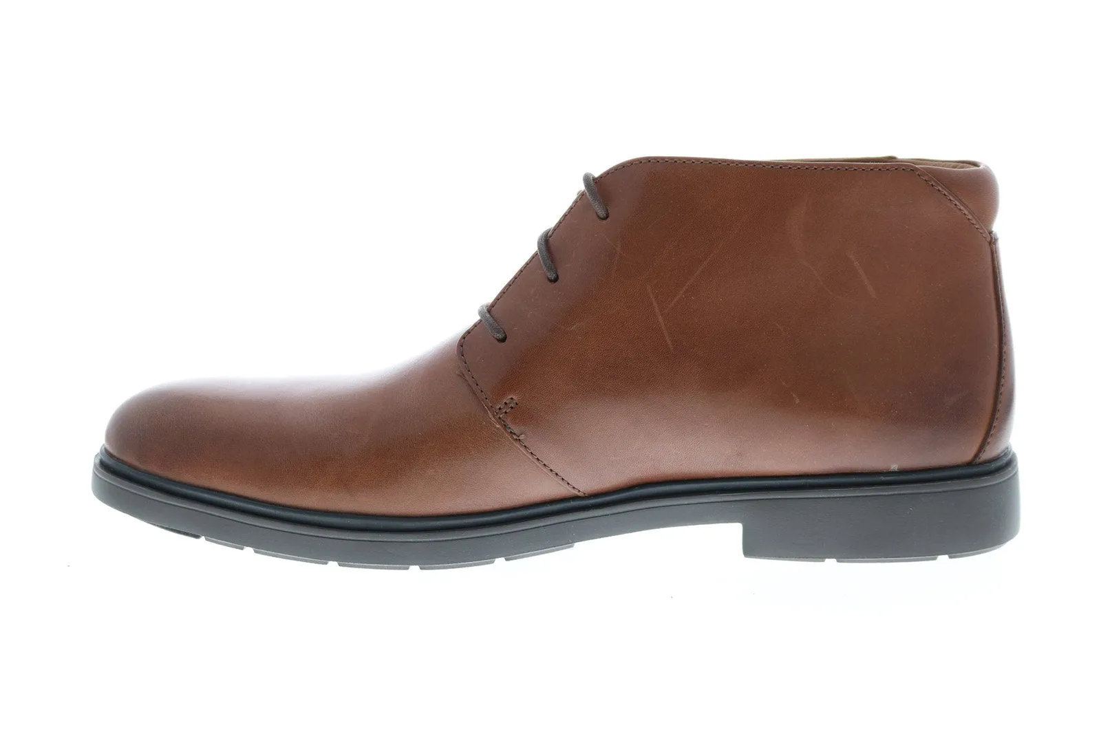 Clarks Men's Brown Leather Lace Up Chukka Boots - Clarks Un Tailor Mid