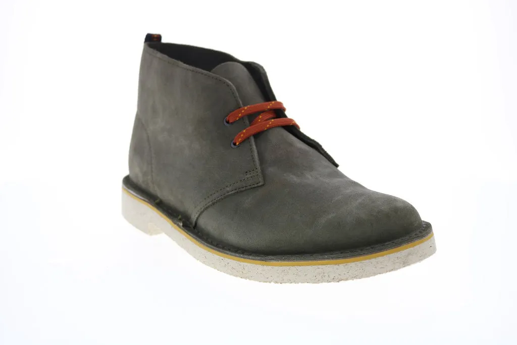 Clarks Men's Gray Suede Chukka Boots - Bushacre 3 (Model: 26157967)