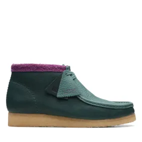 Clarks Wallabee Boot Green Leather Chukka Boots