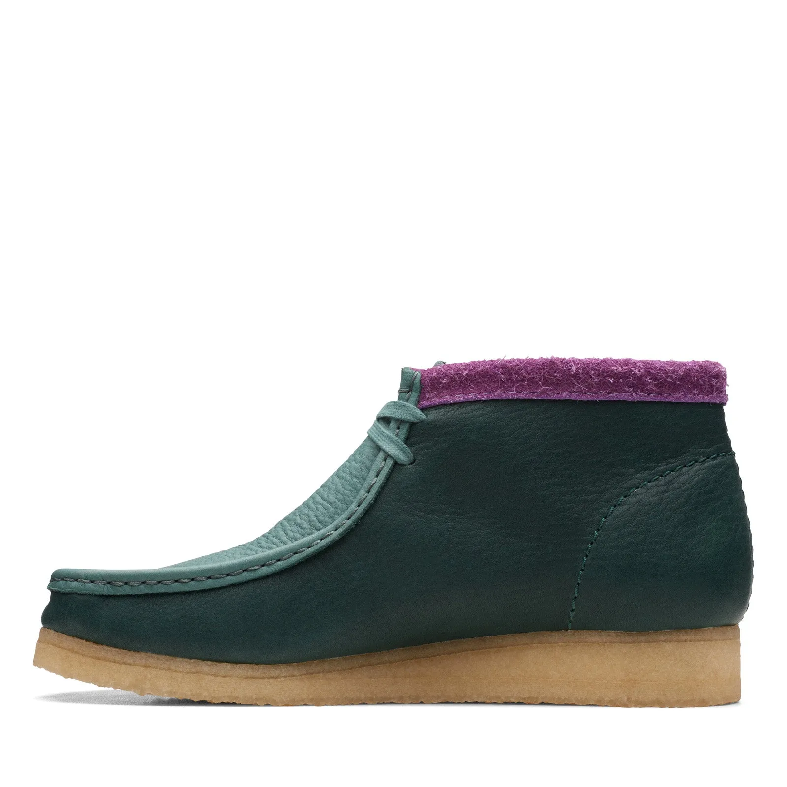 Clarks Wallabee Boot Green Leather Chukka Boots