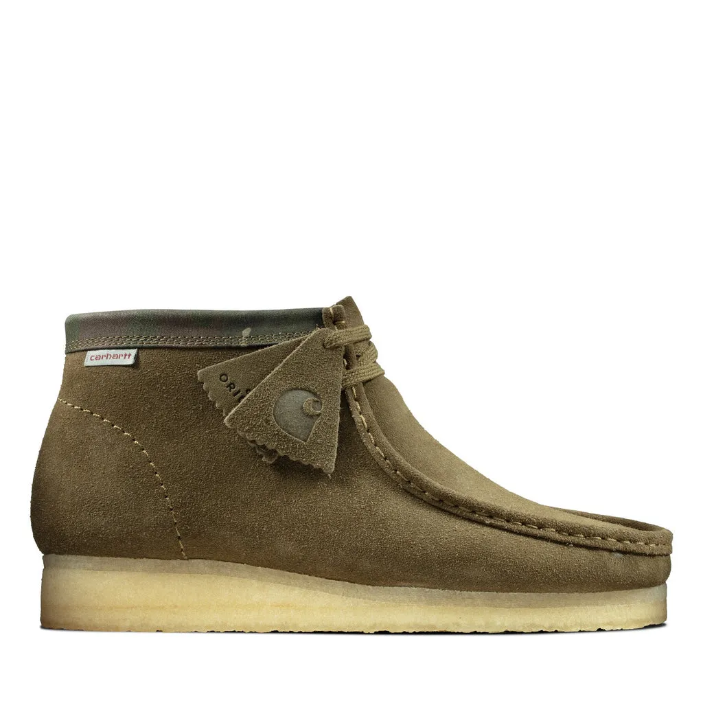 Clarks Wallabee Boot Green Suede Chukka Boots