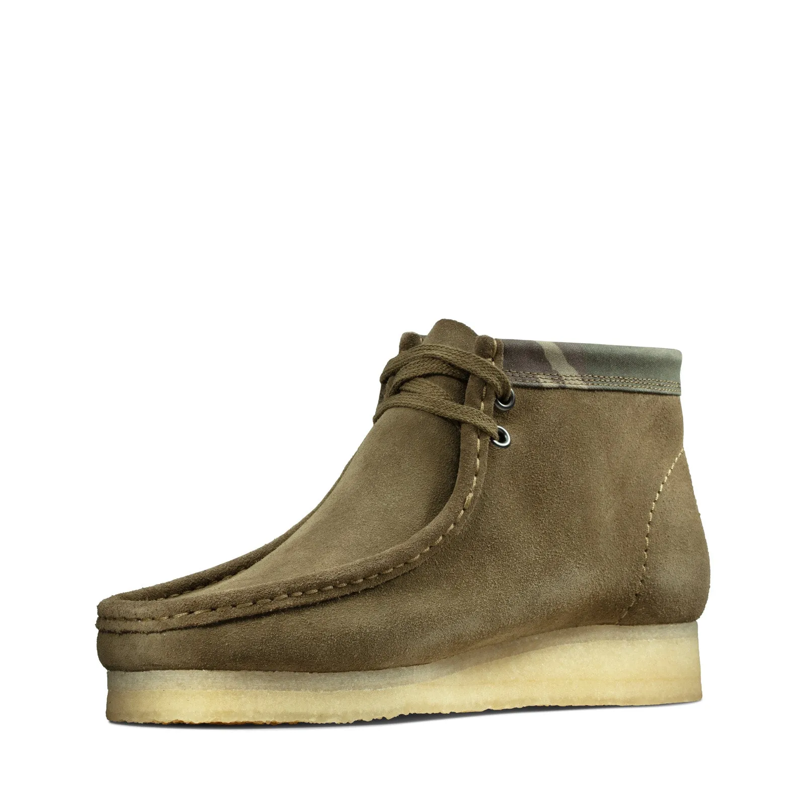 Clarks Wallabee Boot Green Suede Chukka Boots