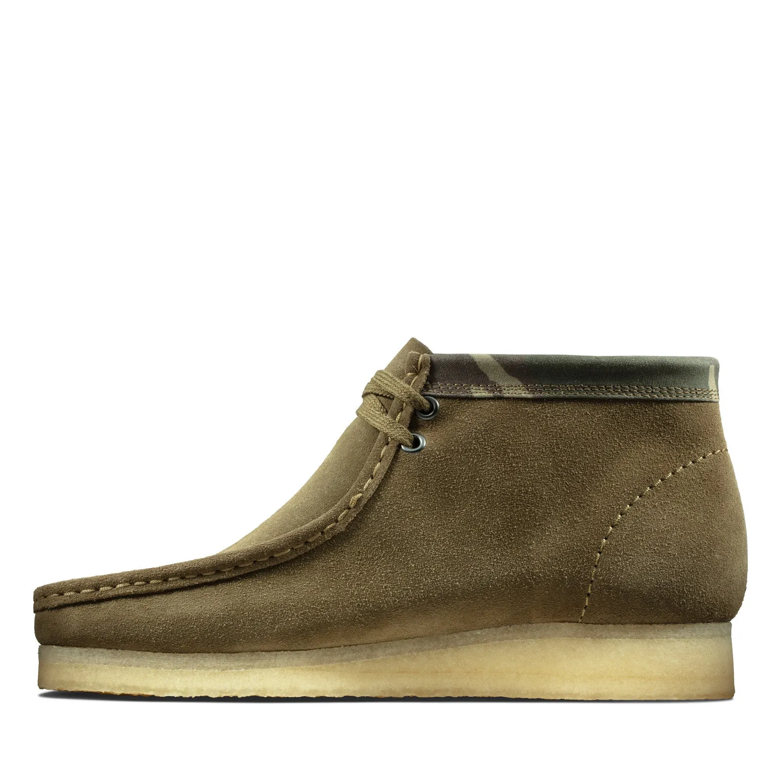 Clarks Wallabee Boot Green Suede Chukka Boots