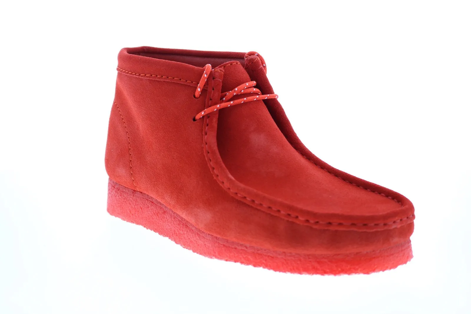 Clarks Wallabee Boot Men's Red Suede Lace Up Chukka Boots - Style 26154745