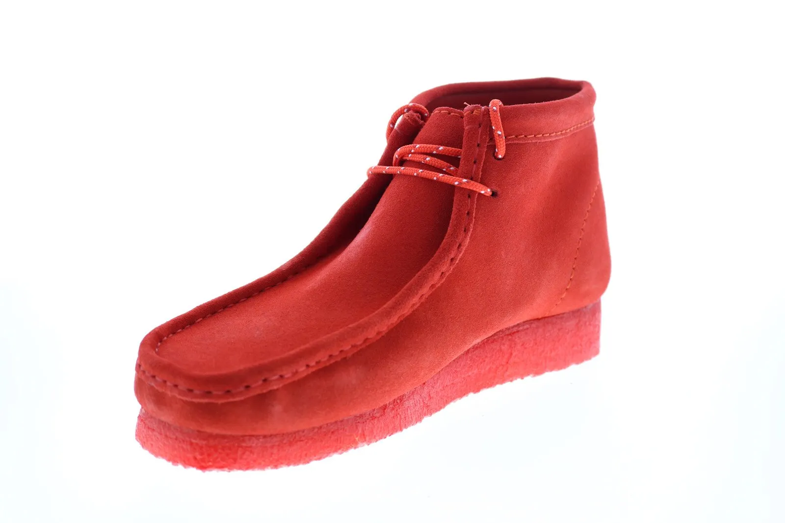 Clarks Wallabee Boot Men's Red Suede Lace Up Chukka Boots - Style 26154745