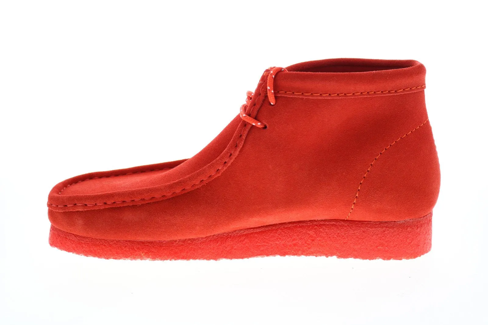 Clarks Wallabee Boot Men's Red Suede Lace Up Chukka Boots - Style 26154745