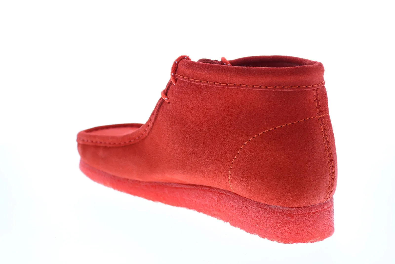 Clarks Wallabee Boot Men's Red Suede Lace Up Chukka Boots - Style 26154745