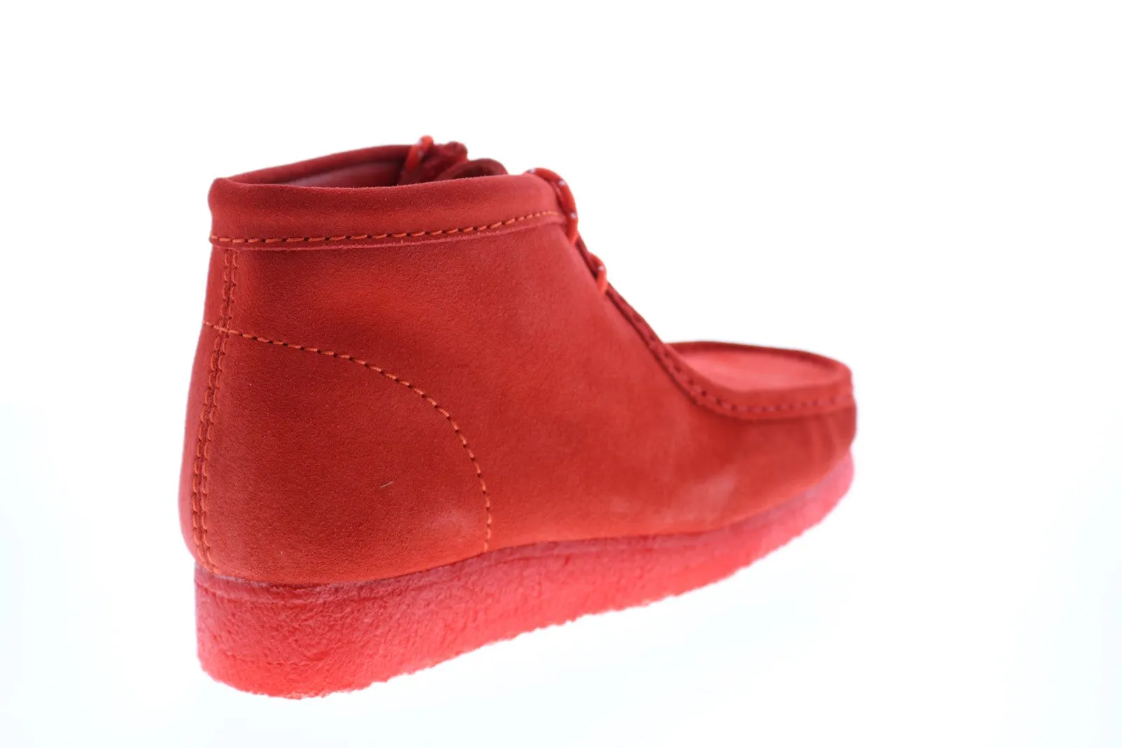 Clarks Wallabee Boot Men's Red Suede Lace Up Chukka Boots - Style 26154745