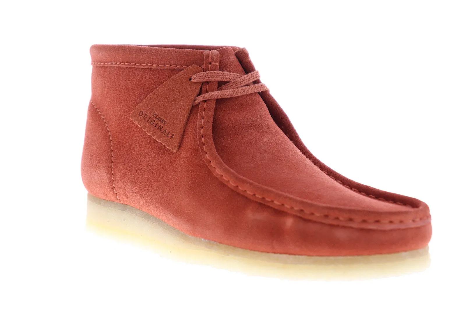 Clarks Wallabee Men's Orange Suede Chukka Lace-Up Boot