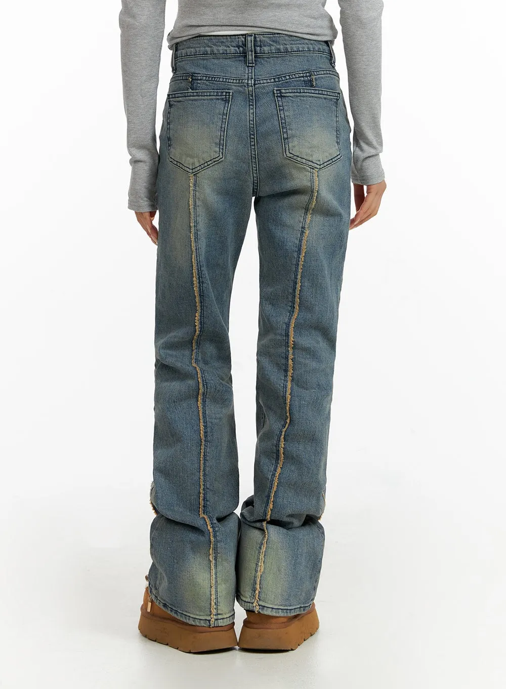 Classic Bootcut Jeans for Women - Vintage Wash CF415