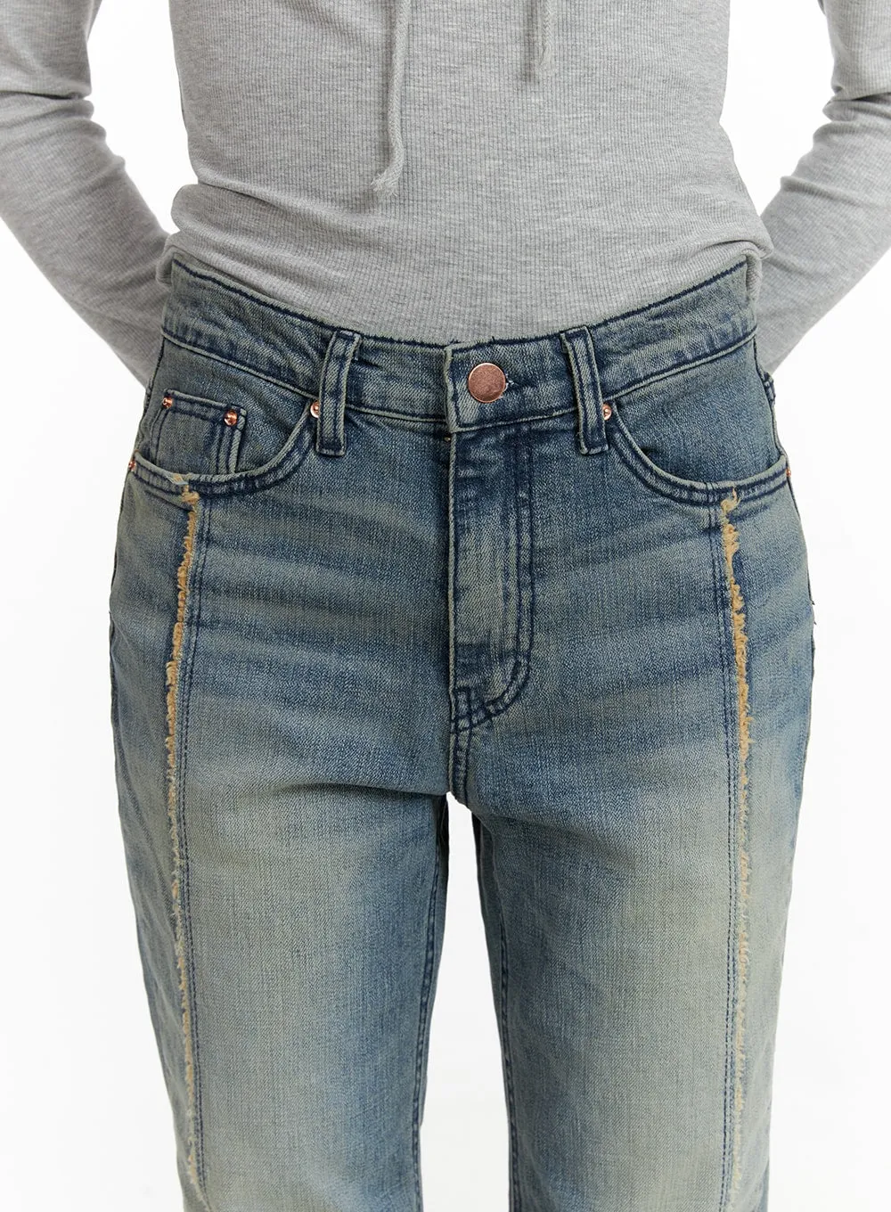 Classic Bootcut Jeans for Women - Vintage Wash CF415