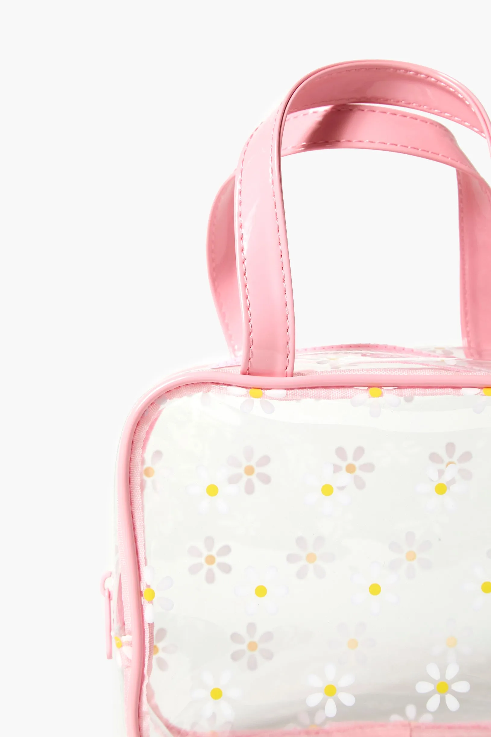 Transparent Floral Cosmetic Pouch