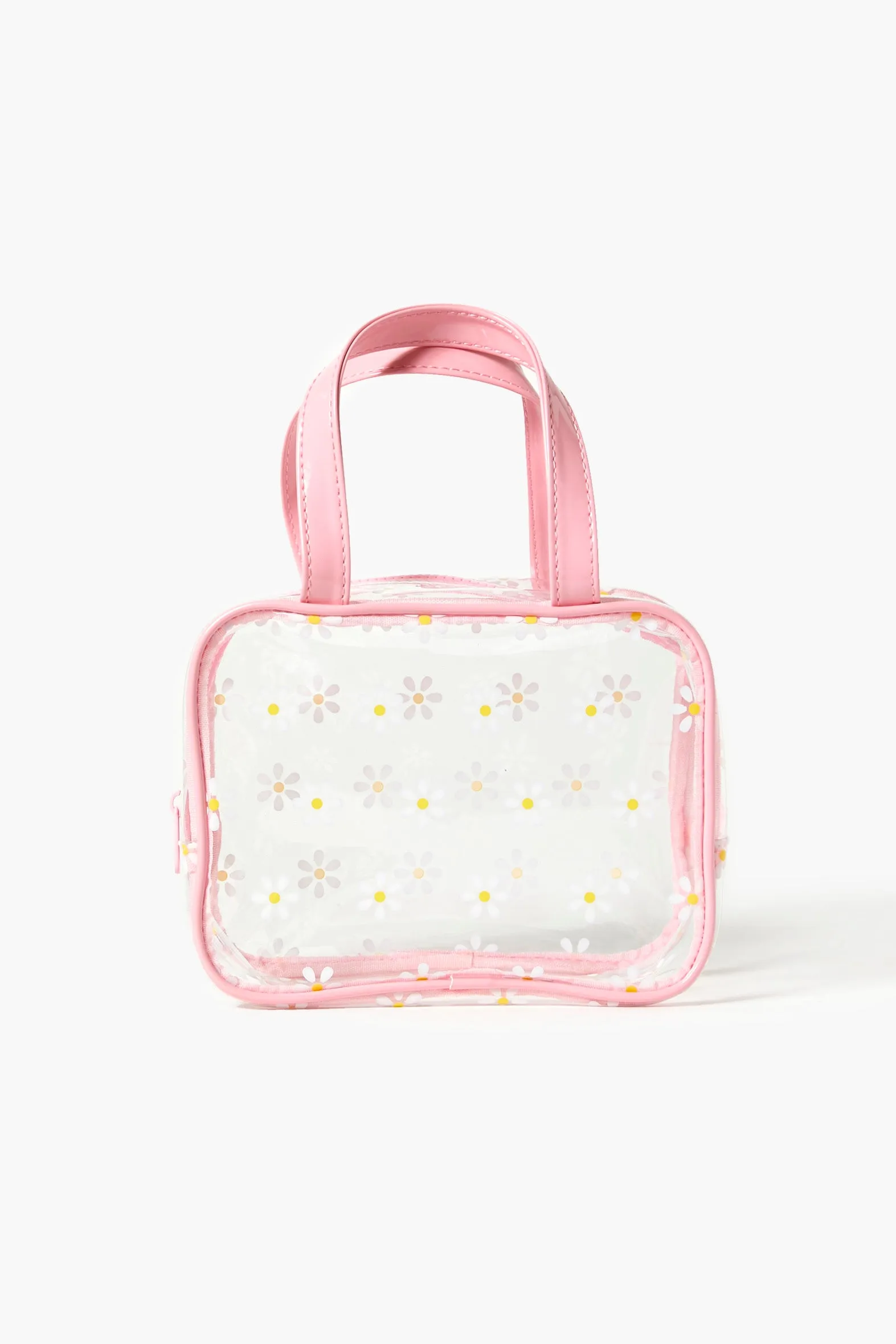 Transparent Floral Cosmetic Pouch