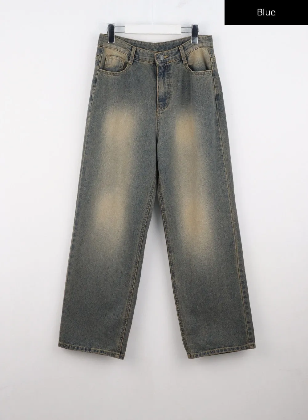 CO313 Vintage Wash Wide-Leg Jeans