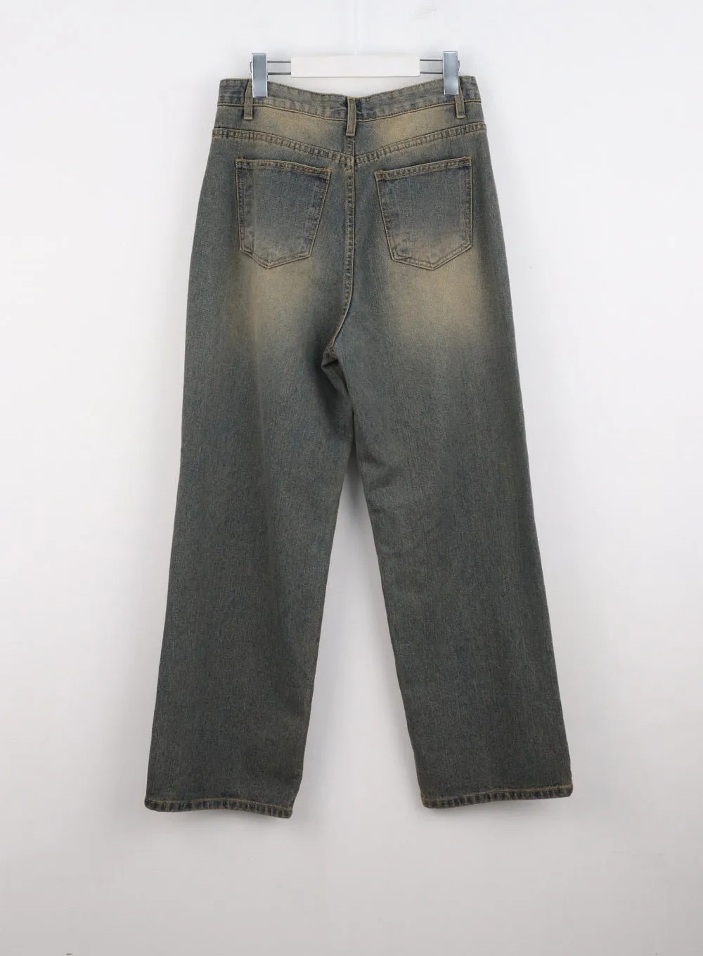 CO313 Vintage Wash Wide-Leg Jeans